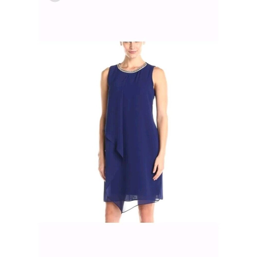 MSK Beaded Sleevesless Sheath Dress Size 14